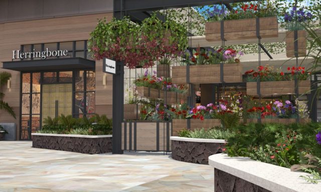 南カリフォルニアをイメージしたレストラン、ヘリンボーンの店舗デザインを公開のアイキャッチ画像